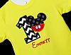 Yellow Mickey Mouse Birthday Shirt or Onesies, Custom