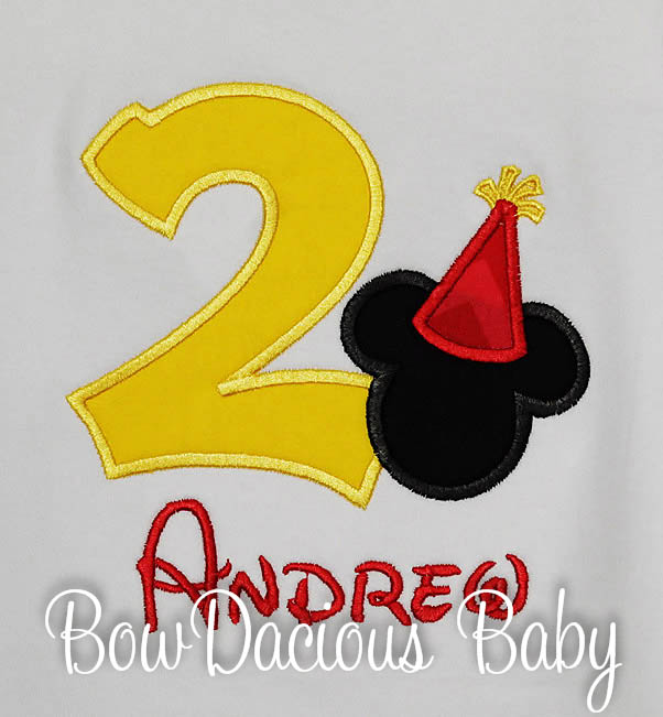 Mickey Mouse Shirt for First Birthday Party, Any Age, Shirt or Onesie